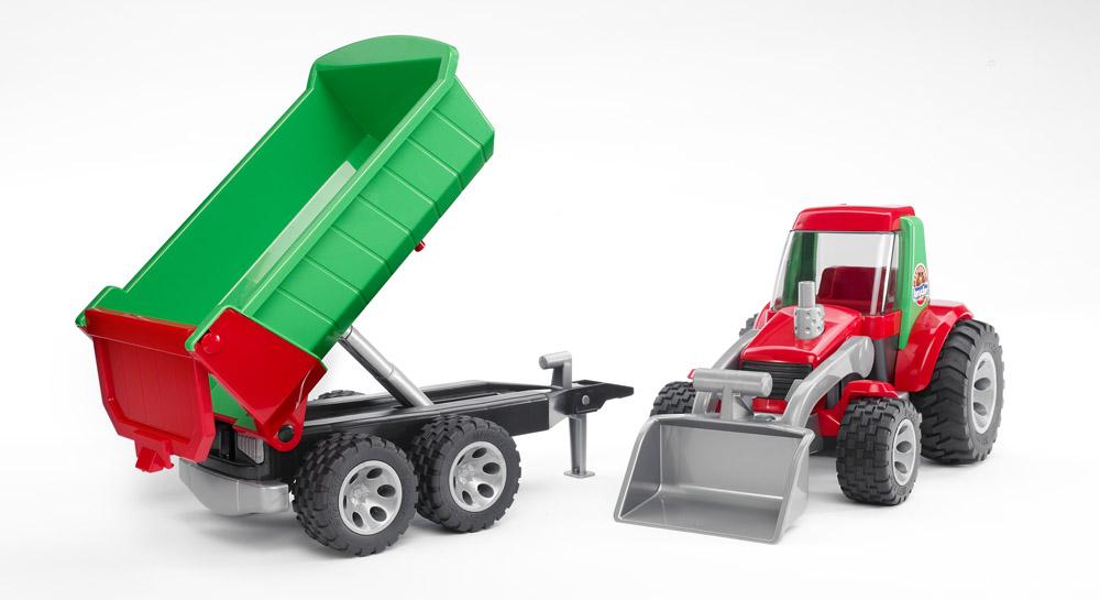 ROADMAX tractor with frontloader and rear tipper